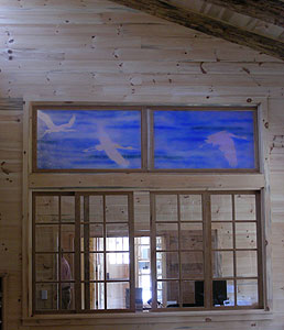Window transom at Aldo Leopold Legacy Center.